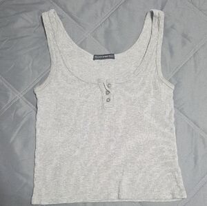 Brandy Melville Heather Gray Buttoned Tank